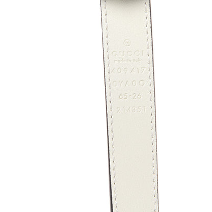 Gucci Plutone Calfskin Double G 20mm Belt 65 Mystic White 4 of 4