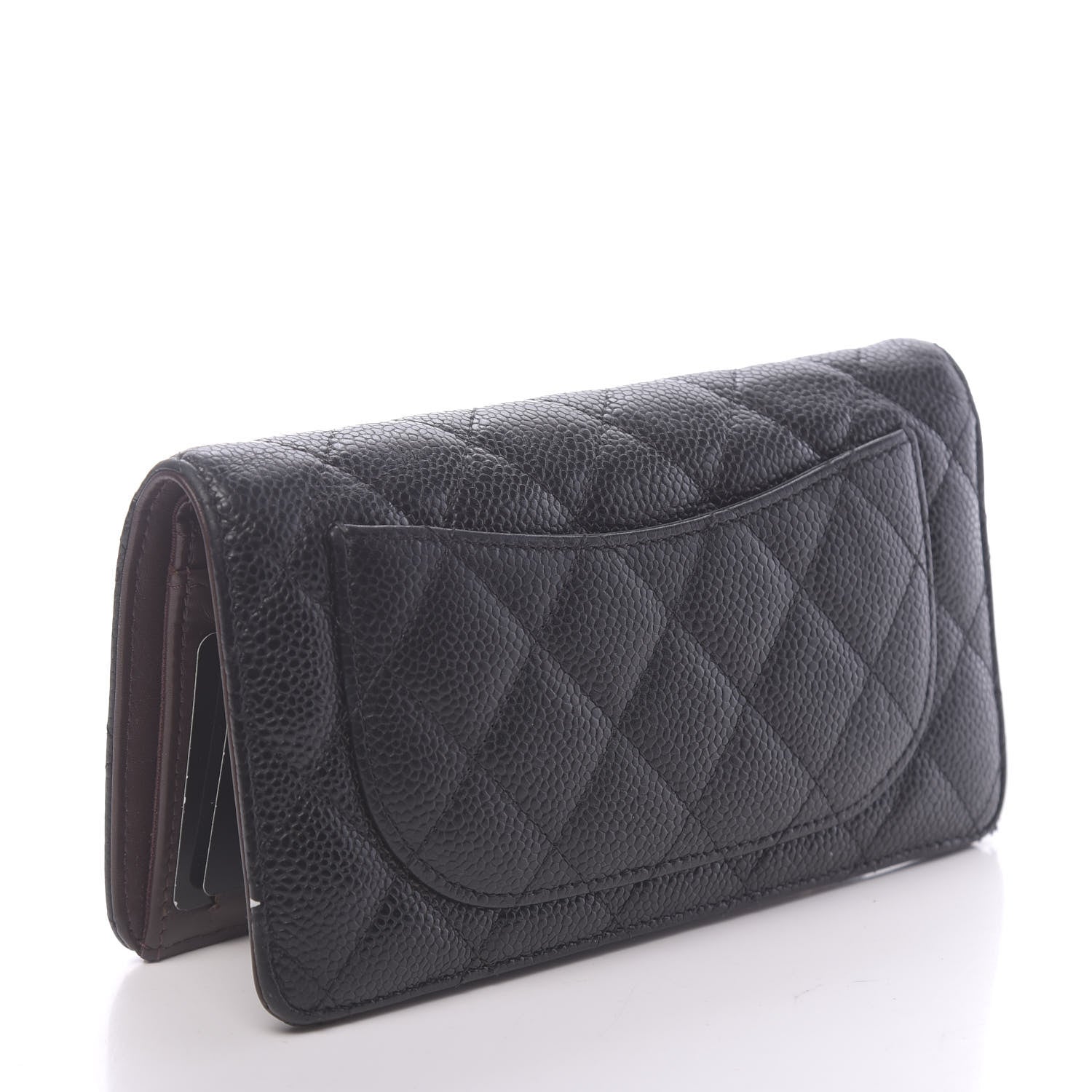 Chanel Caviar Quilted Yen Wallet Black 3 of 15