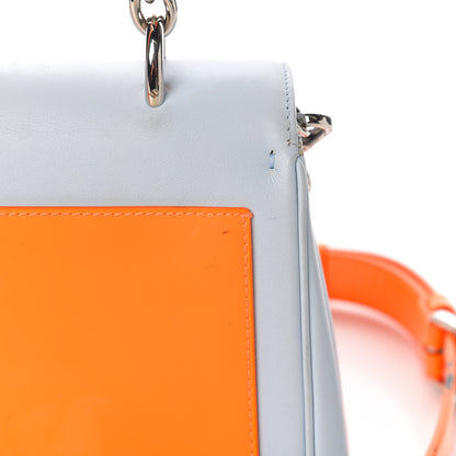 Christian Dior Patent Smooth Calfskin Mini Be Dior Flap Orange Light Blue 18 of 20