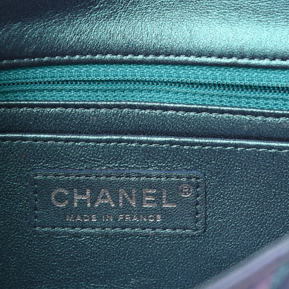 Chanel Iridescent Lambskin Quilted Mini Rectangular Flap Turquoise 5 of 10