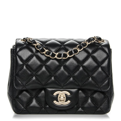 Chanel Lambskin Quilted Mini Square Flap Black 1 of 8