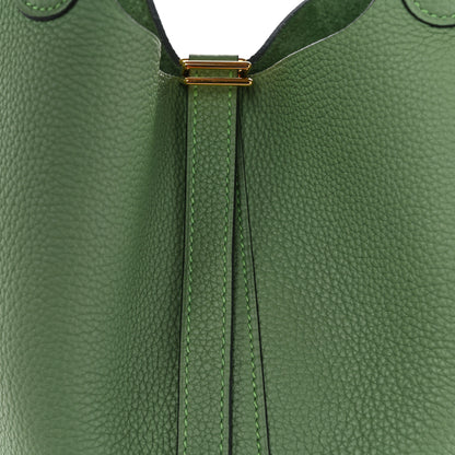Hermes Taurillon Clemence Picotin Lock 22 MM Vert Criquet 8 of 10