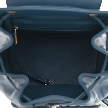 Chanel Caviar Quilted Business Affinity Backpack Blue 5 of 10