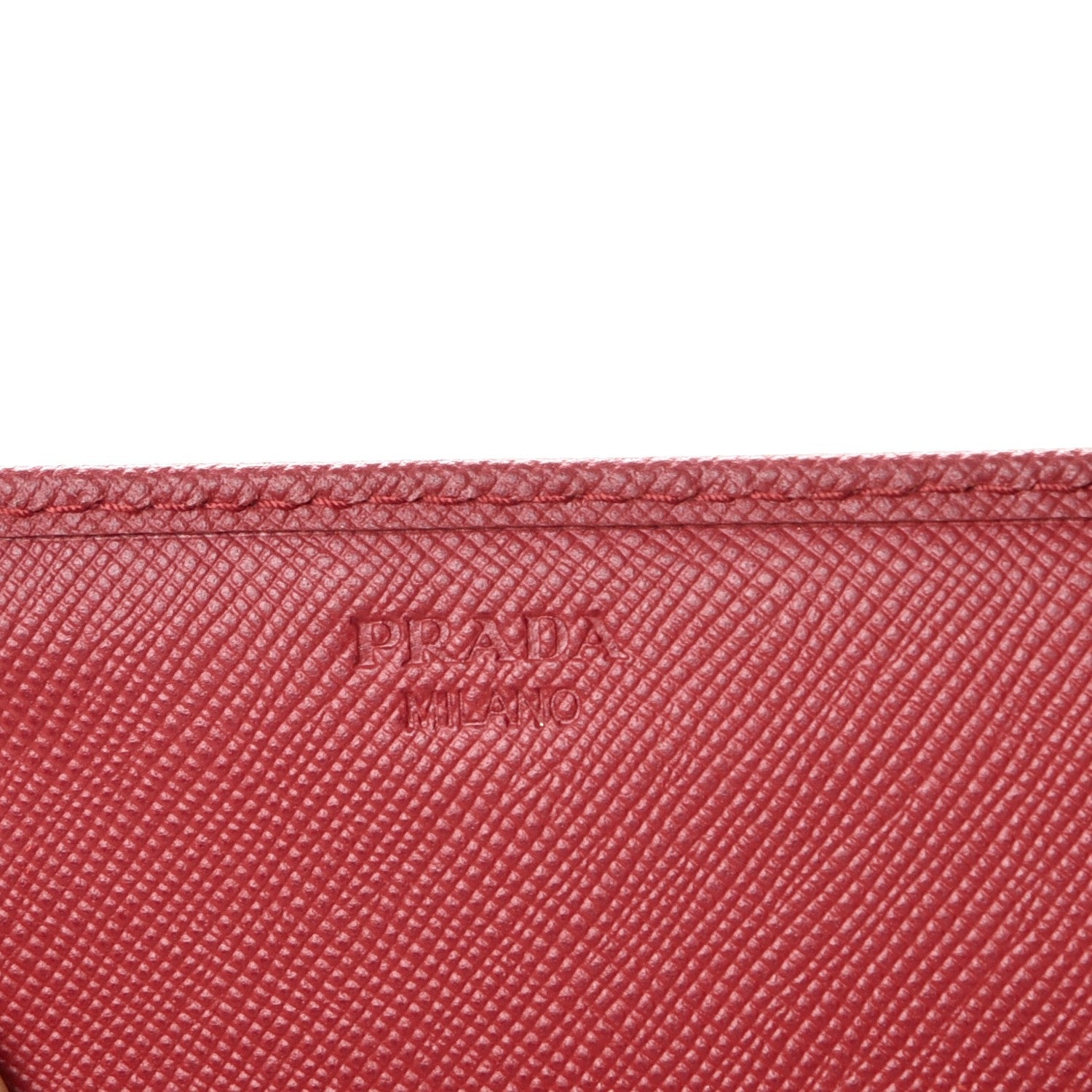 Prada Saffiano Metal Continental Flap Wallet Fuoco 7 of 11