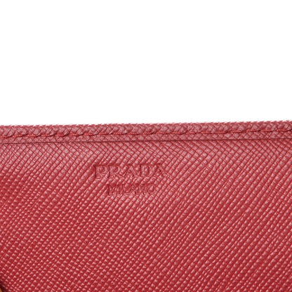 Prada Saffiano Metal Continental Flap Wallet Fuoco 7 of 11