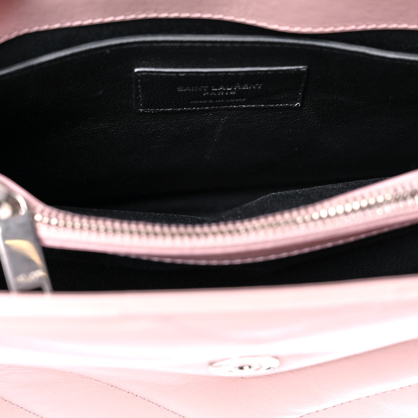 Calfskin Y Quilted Monogram Small Loulou Chain Satchel Rose Antic