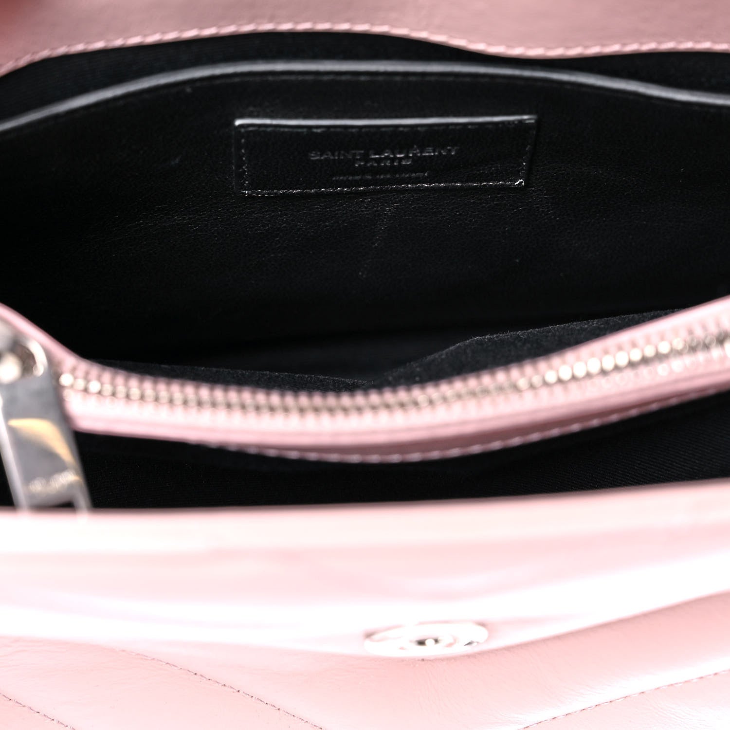 Saint Laurent Calfskin Y Quilted Monogram Small Loulou Chain Satchel Rose Antic 11 of 13