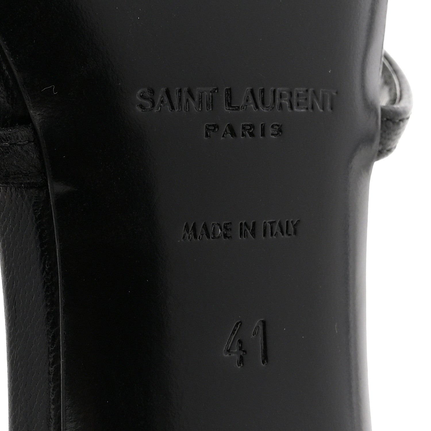 Saint Laurent Calfskin Cassandra 100 Ankle Strap Sandals 41 Black 7 of 12