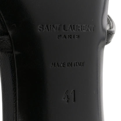 Saint Laurent Calfskin Cassandra 100 Ankle Strap Sandals 41 Black 7 of 12