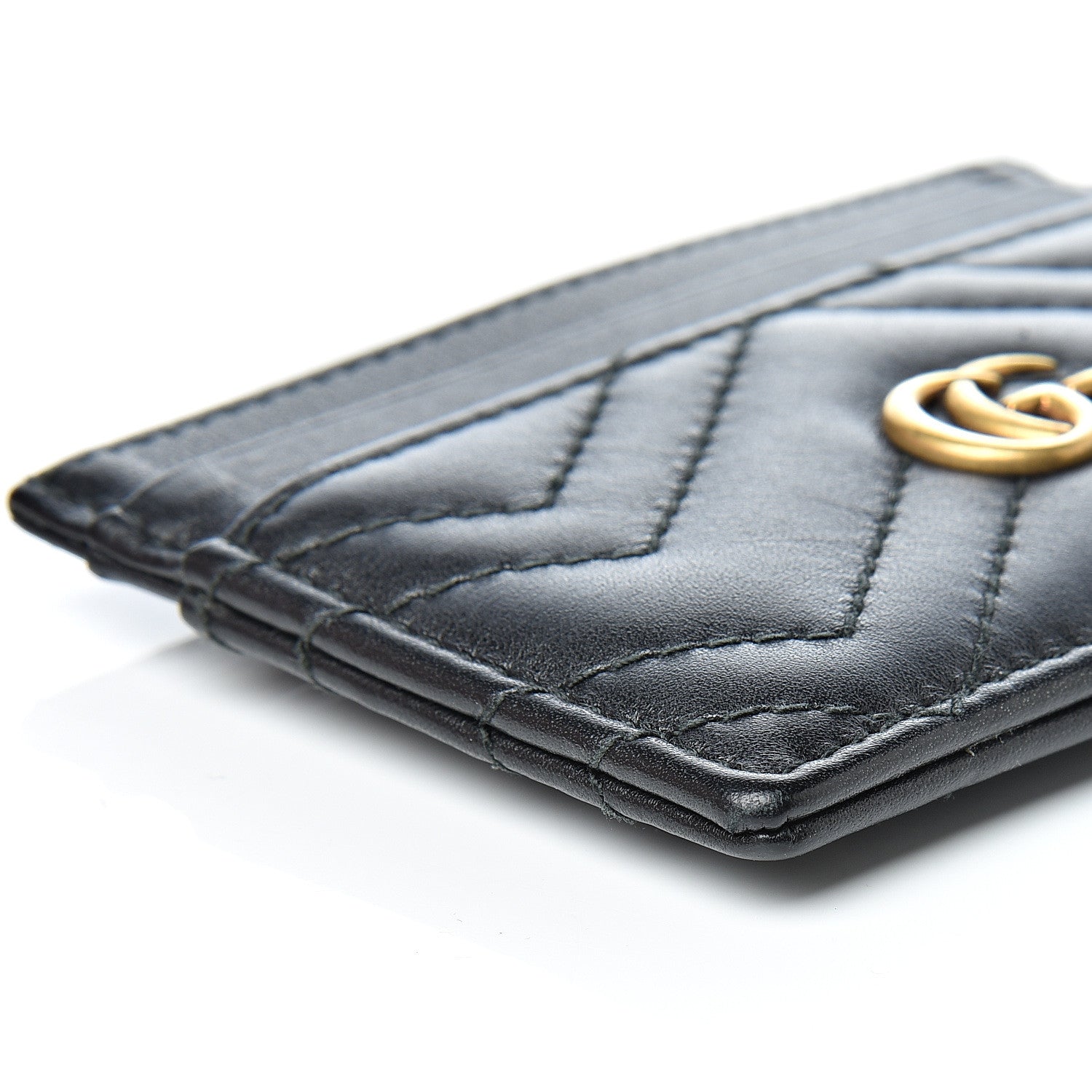 Gucci Calfskin Matelasse GG Marmont Card Holder Black 7 of 7
