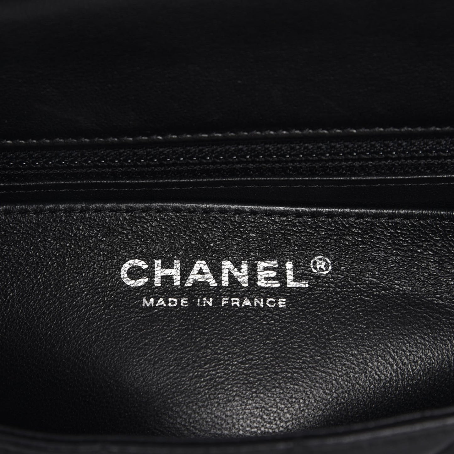 Lambskin Quilted Mini Rectangular Flap Black