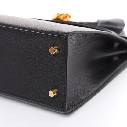 Hermes Epsom Kelly Sellier 25 Black 31 of 34