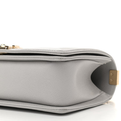 Chanel Caviar Quilted Medium Boy Flap Light Grey 9 of 9