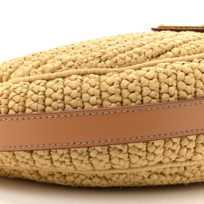 Prada Yarn Raffia Effect Crochet Arque Shoulder Bag Natural 9 of 9