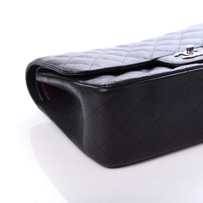 Chanel Caviar Quilted Jumbo Double Flap Black 9 of 11