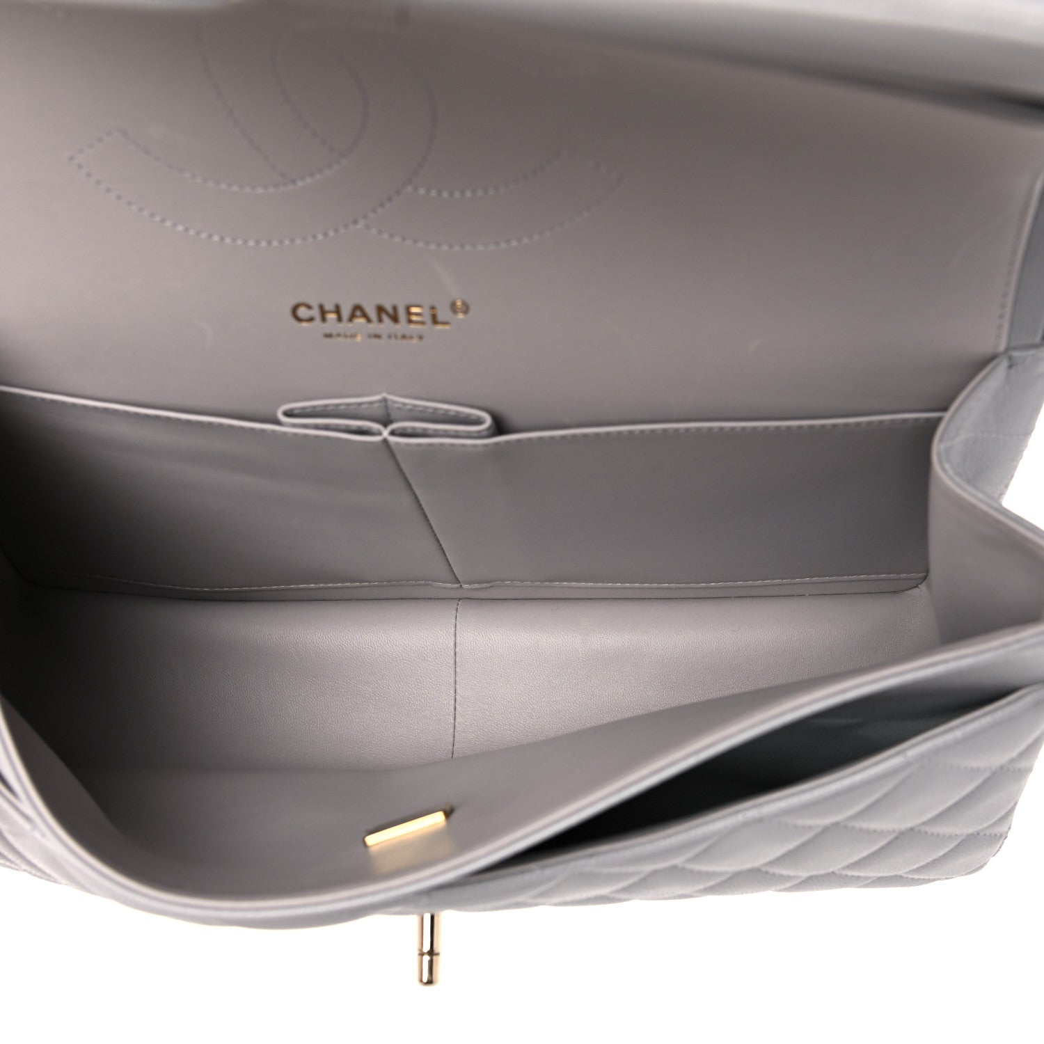 Chanel Caviar Quilted Jumbo Double Flap Grey 5 of 10