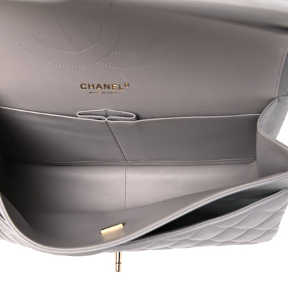Chanel Caviar Quilted Jumbo Double Flap Grey 5 of 10