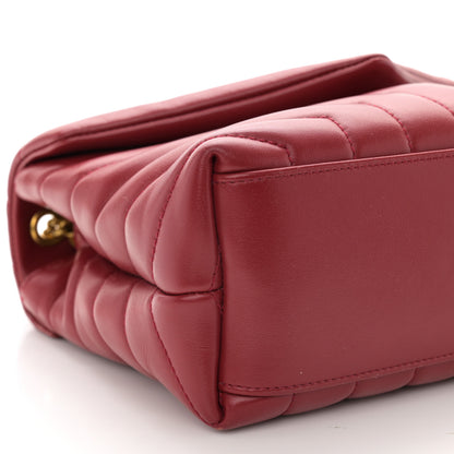 Saint Laurent Calfskin Y Quilted Monogram Small Loulou Chain Satchel Red 11 of 11