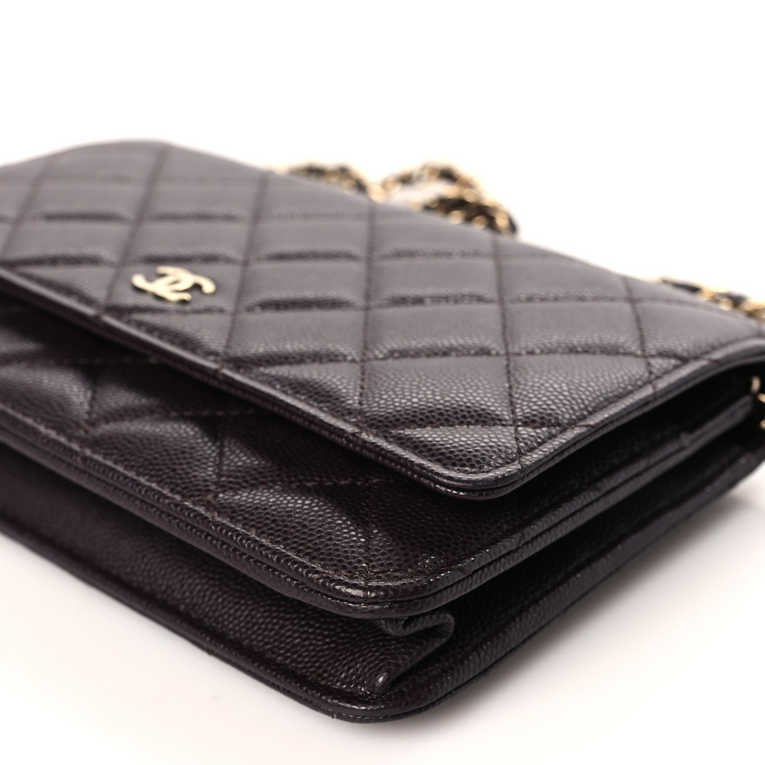 Chanel Caviar Quilted Wallet on Chain WOC Dark Brown 10 of 10