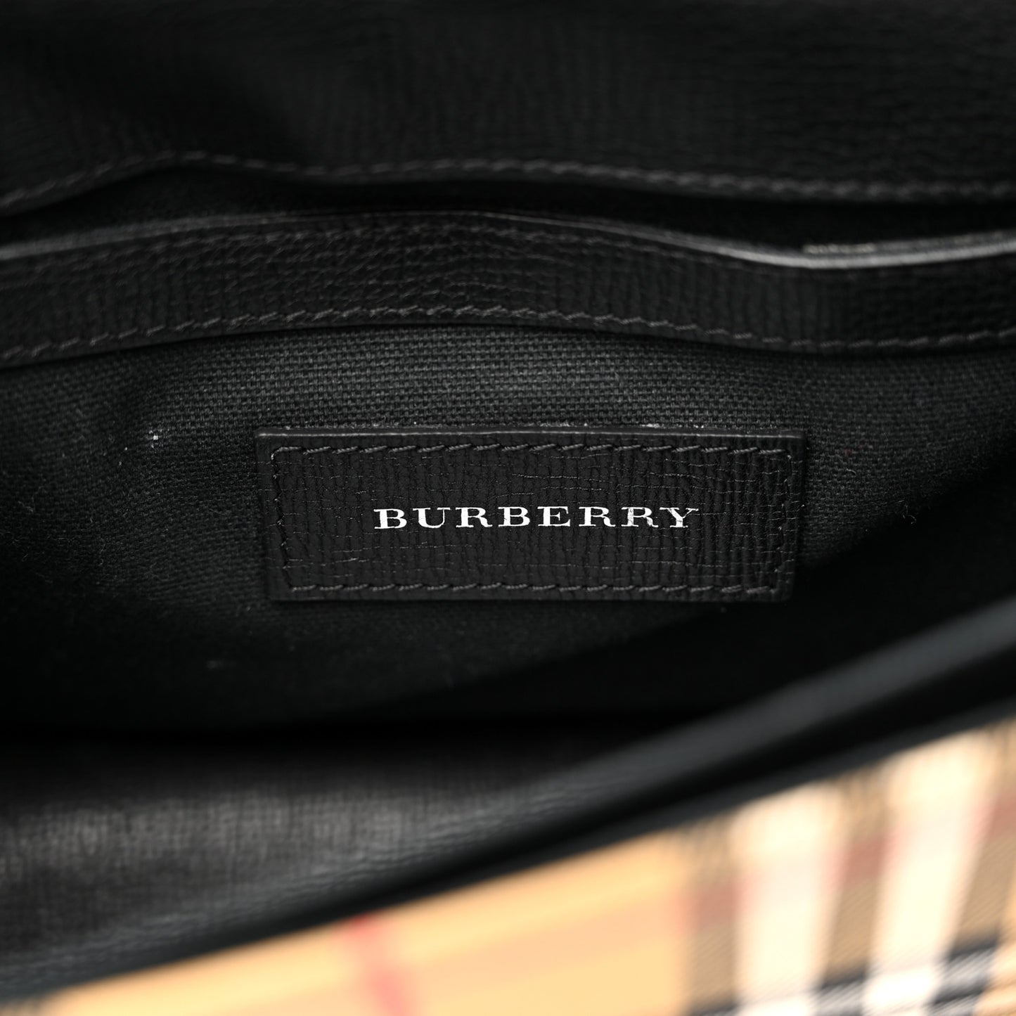 Derby Calfskin Vintage Check Small Macken Crossbody Bag Black