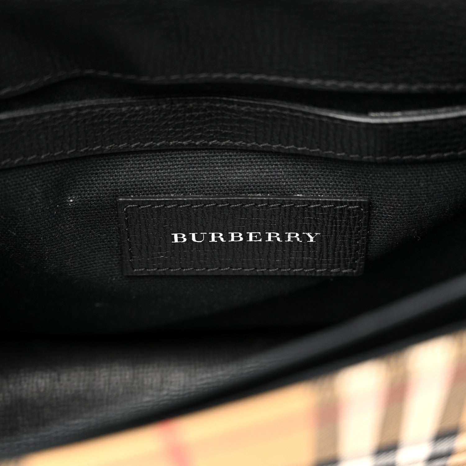 Burberry Derby Calfskin Vintage Check Small Macken Crossbody Bag Black 6 of 12