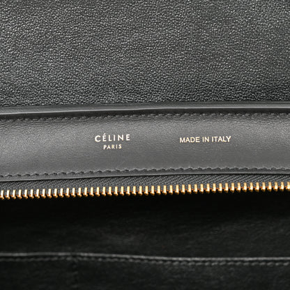 Celine Pony Hair Smooth Calfskin Tri-Color Medium Trapeze Blue Taupe Black 6 of 11
