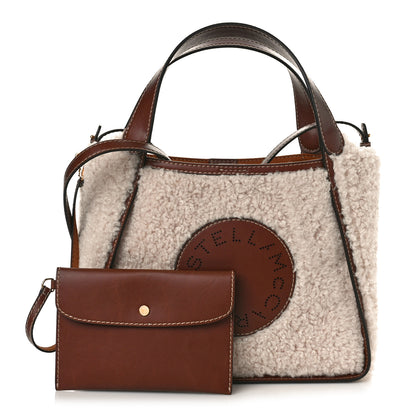Stella McCartney Mat Eco Alter Nappa Alter Shearling Tote Oat 1 of 9