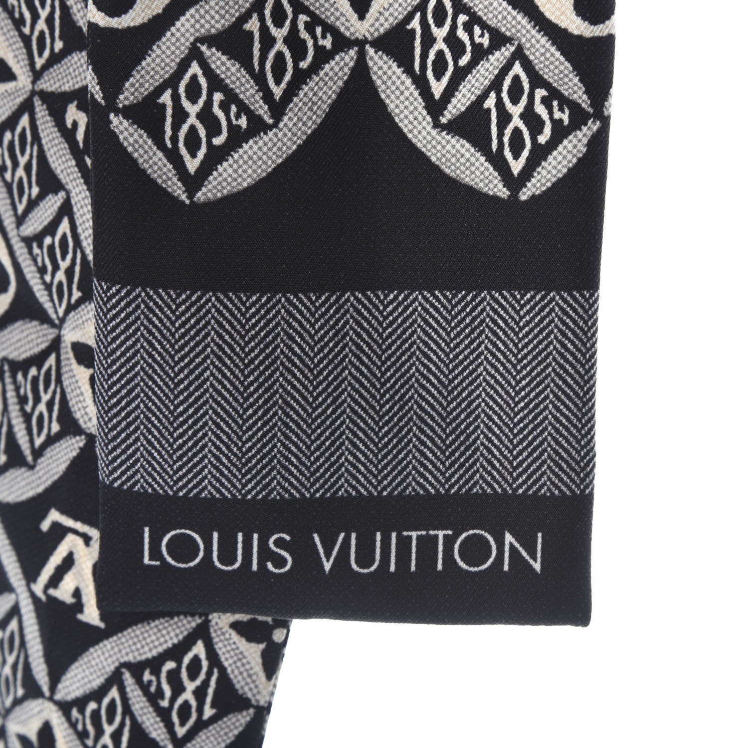 Louis Vuitton Silk Since 1854 Bandeau Black 2 of 3