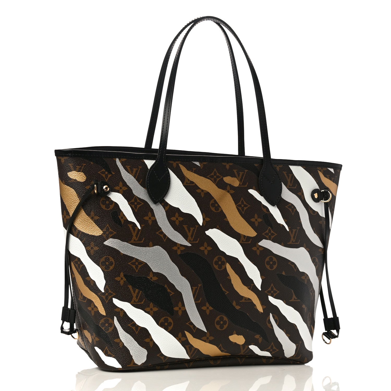 Louis Vuitton X LOL Monogram Neverfull MM Gold Silver 3 of 10