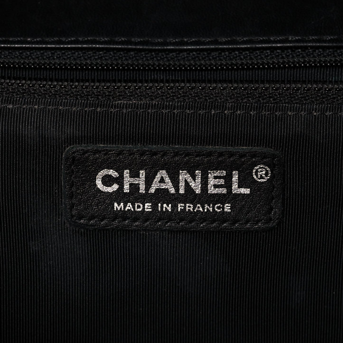 Lambskin Chevron Quilted Single Flap Black