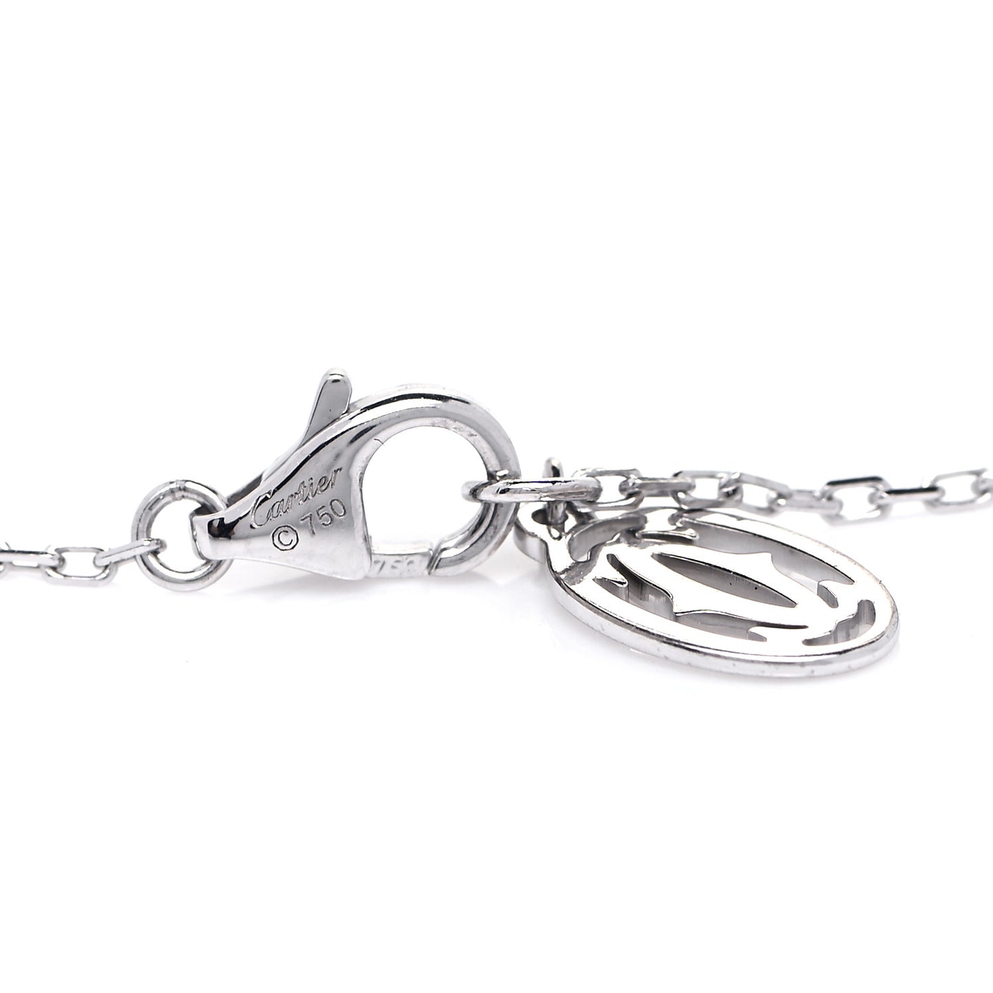 18K White Gold Diamond LM D'Amour Pendant Necklace
