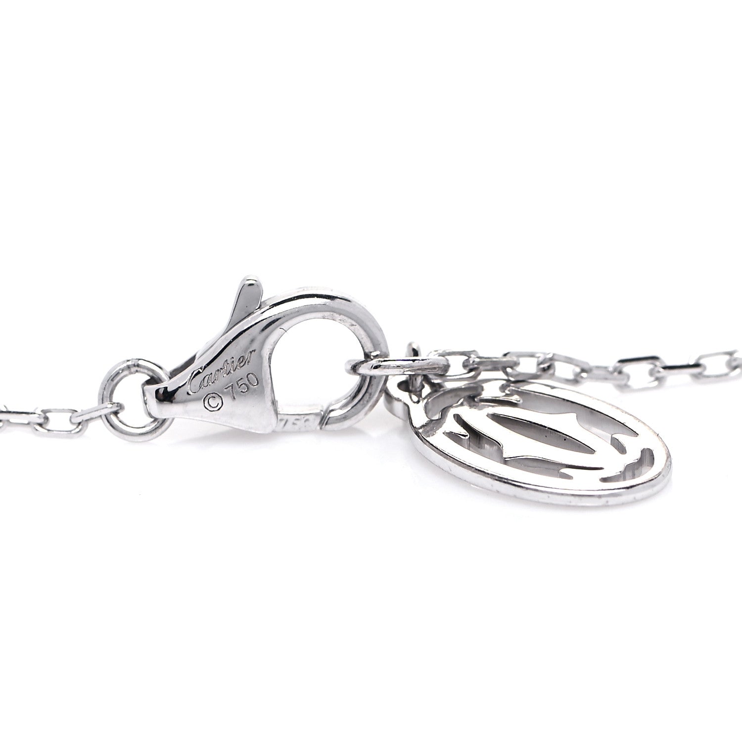 Cartier 18K White Gold Diamond LM D'Amour Pendant Necklace 4 of 4