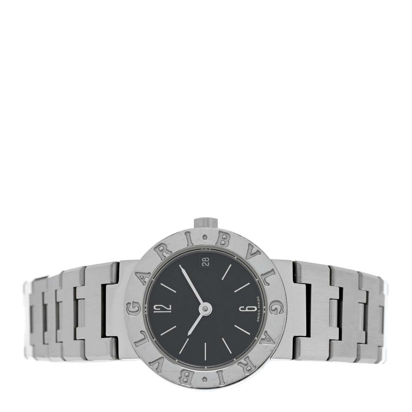 Stainless Steel 23mm Quartz Watch Black