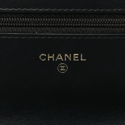 Chanel Tweed Quilted Chanel 19 Wallet On Chain WOC Black White 8 of 13
