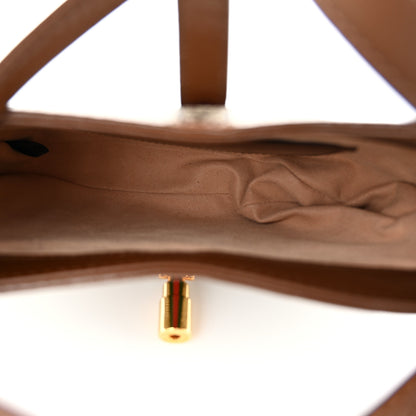 Gucci GG Supreme Monogram Azalea Calfskin Web Mini Jackie 1961 Hobo Beige Ebony Brown Sugar 5 of 10
