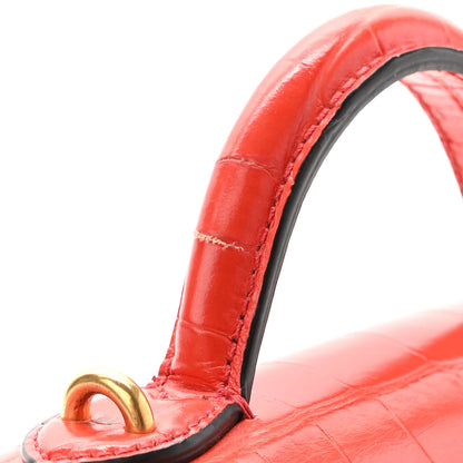 Mulberry Shiny Crocodile Embossed Micro Seaton Hibiscus Red 10 of 10