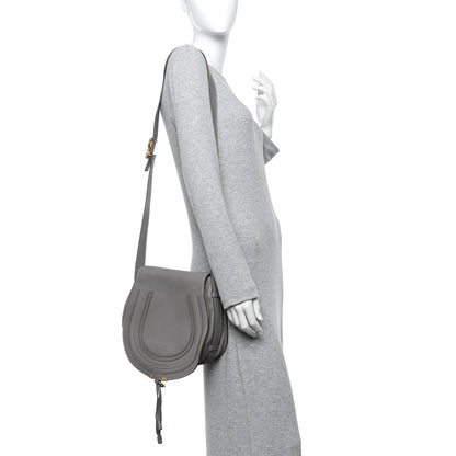 Chloe Calfskin Medium Marcie Round Crossbody Bag Cashmere Grey 2 of 15