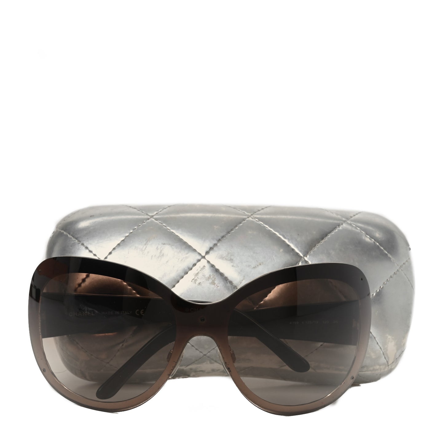 Acetate Quilted CC Sunglasses 4159 Brown