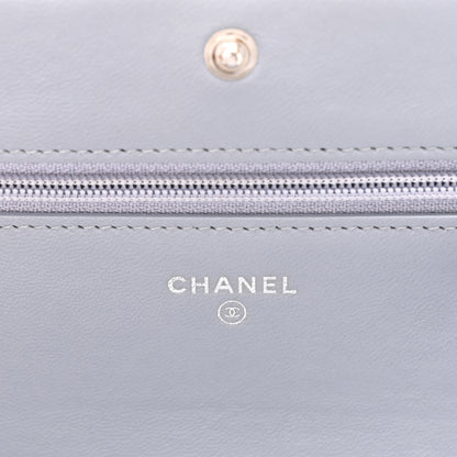 Chanel Canvas Quilted Fluo Boy Wallet On Chain WOC Dark Navy Fuchsia Grey 6 of 11