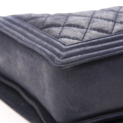 Chanel Goatskin Quilted Large Gentle Boy Flap Navy 12 of 12