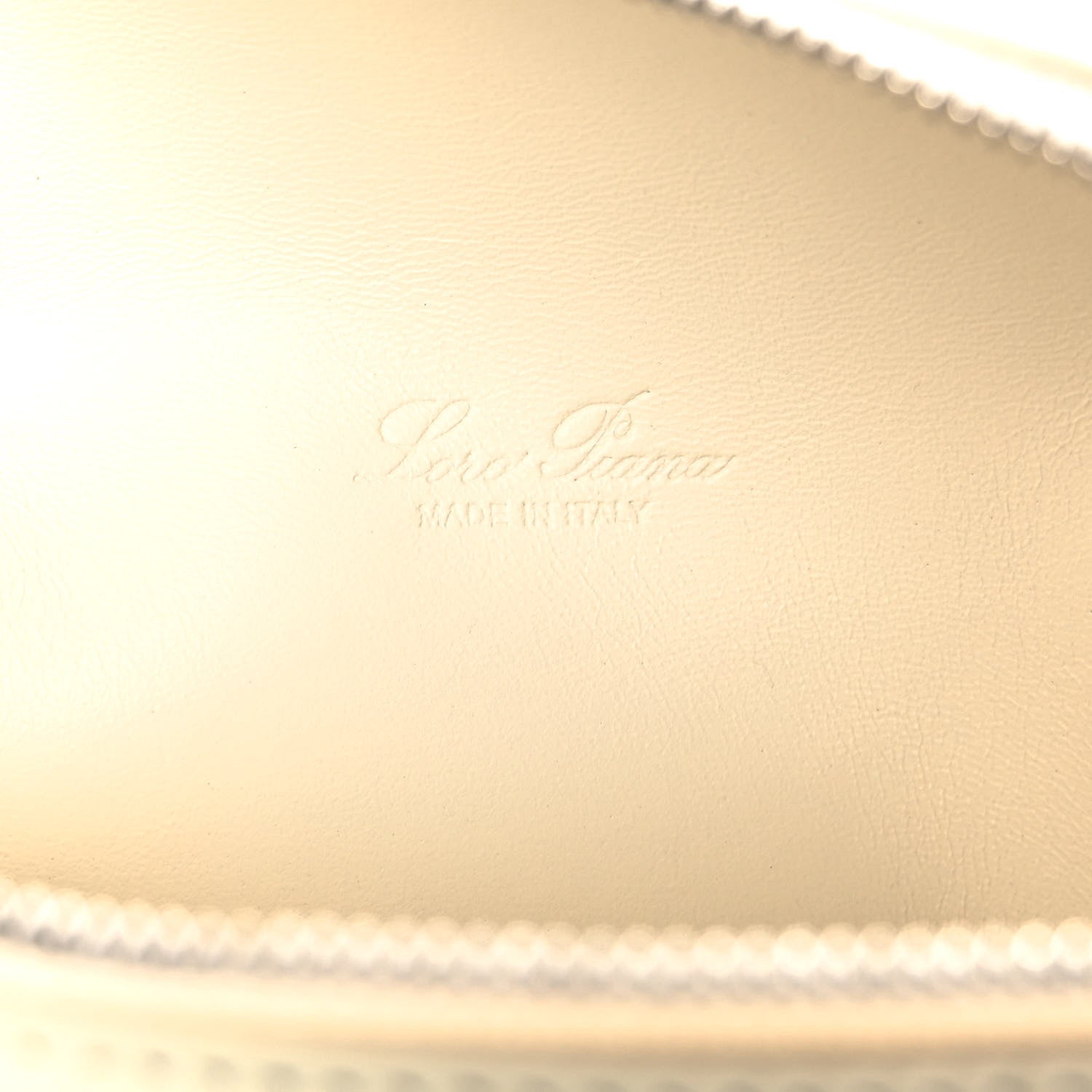 Loro Piana Grained Calfskin L19 Extra Pocket Pouch Whisper White 6 of 10