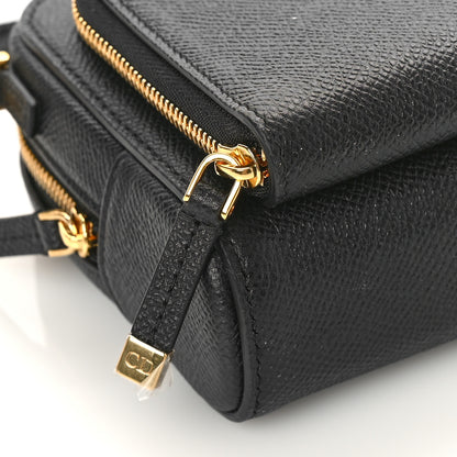 Christian Dior Grained Calfskin Caro Double Pouch Black 7 of 8