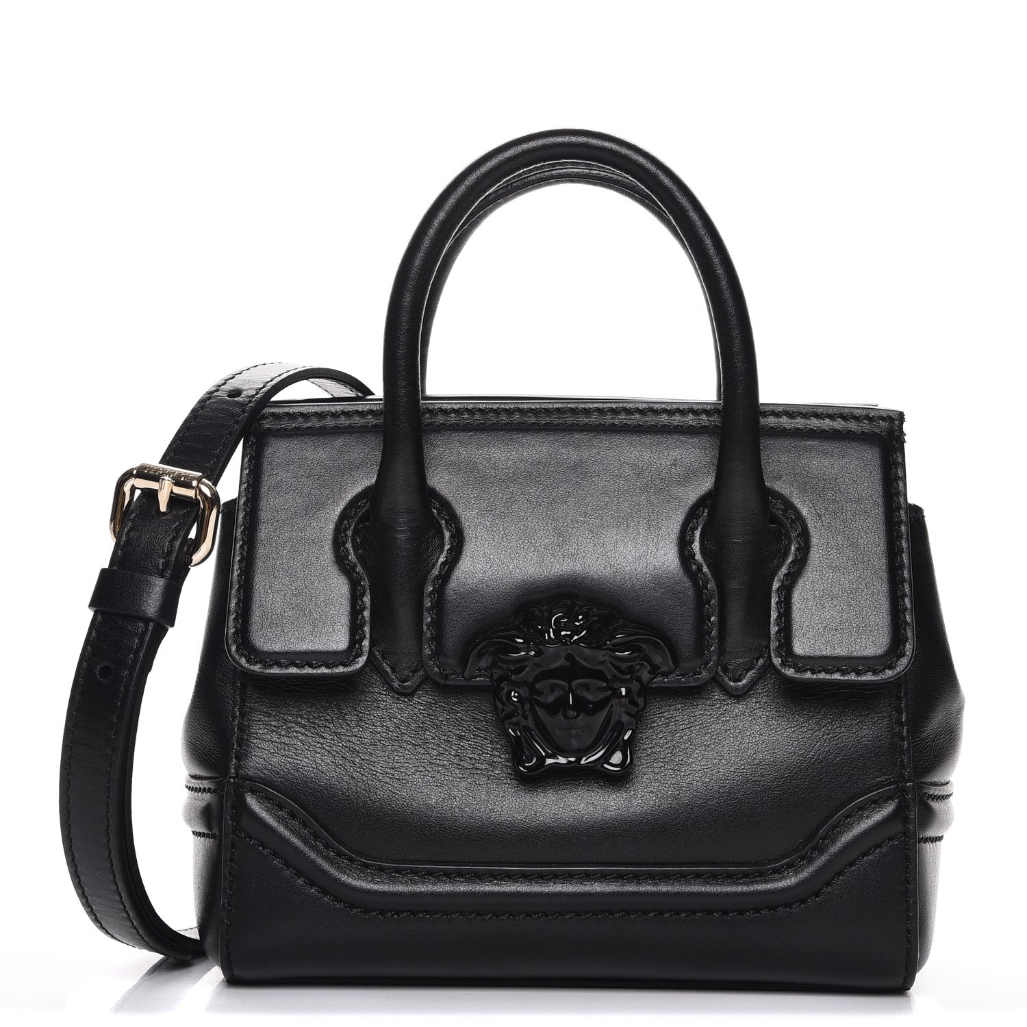 Versace Calfskin Small Palazzo Empire Bag Black 1 of 10