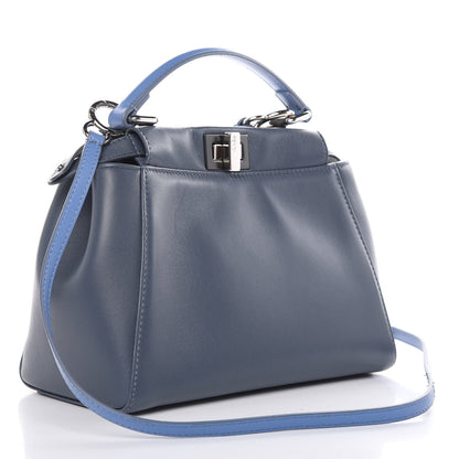Fendi Nappa Colorblock Mini Peekaboo Iconic Satchel Tempesta Nebula Polvere 3 of 12