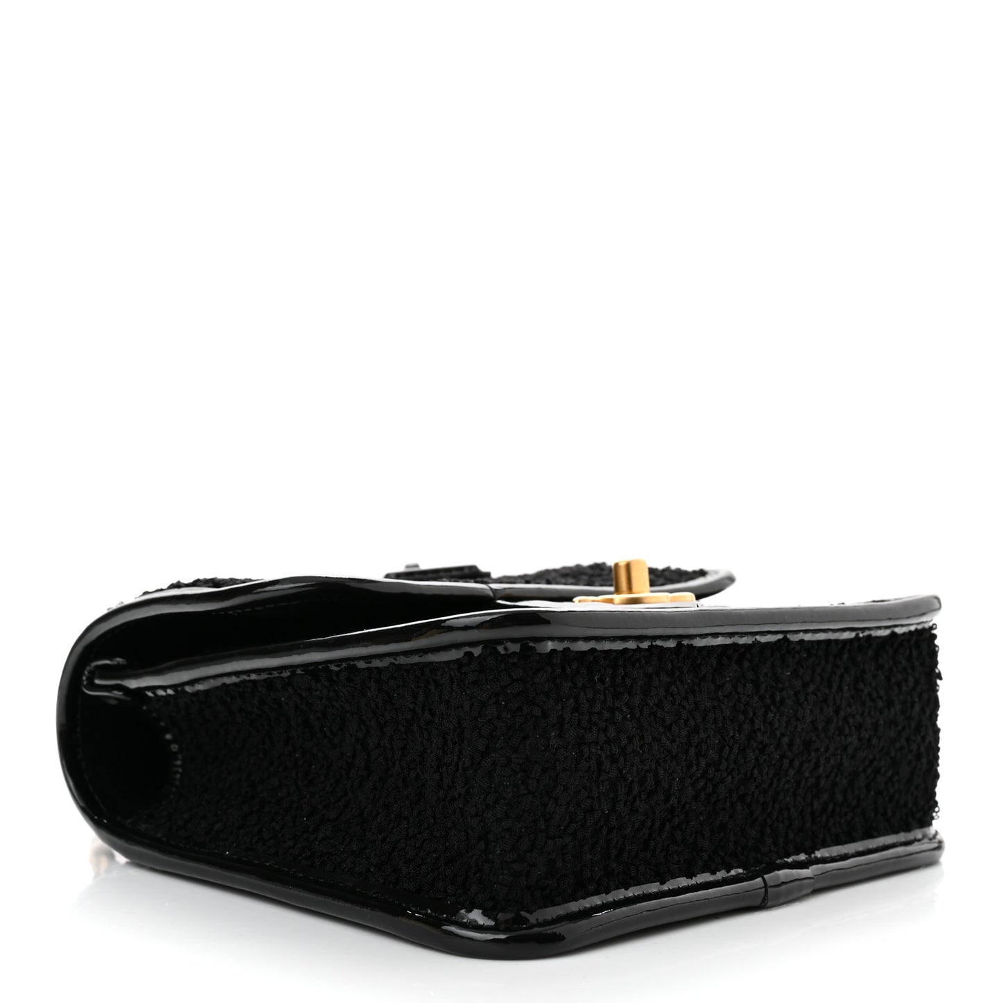 Tweed Patent School Memory Mini Top Handle Flap Black