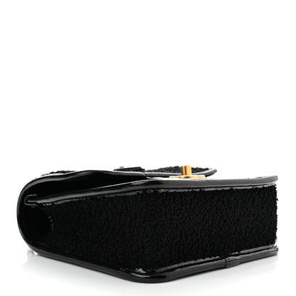 Chanel Tweed Patent School Memory Mini Top Handle Flap Black 4 of 11