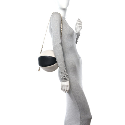 Chanel Calfskin Coco Beach Ball Bag White Black 2 of 11
