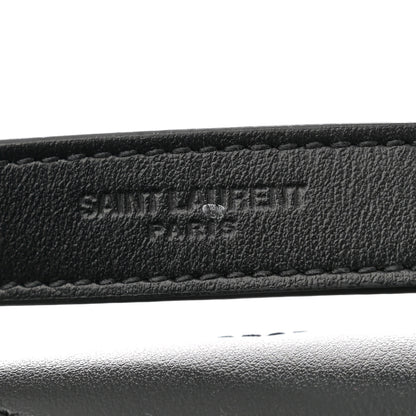 Saint Laurent Calfskin Y Quilted Monogram Monochrome Large Loulou Chain Satchel Black 12 of 13