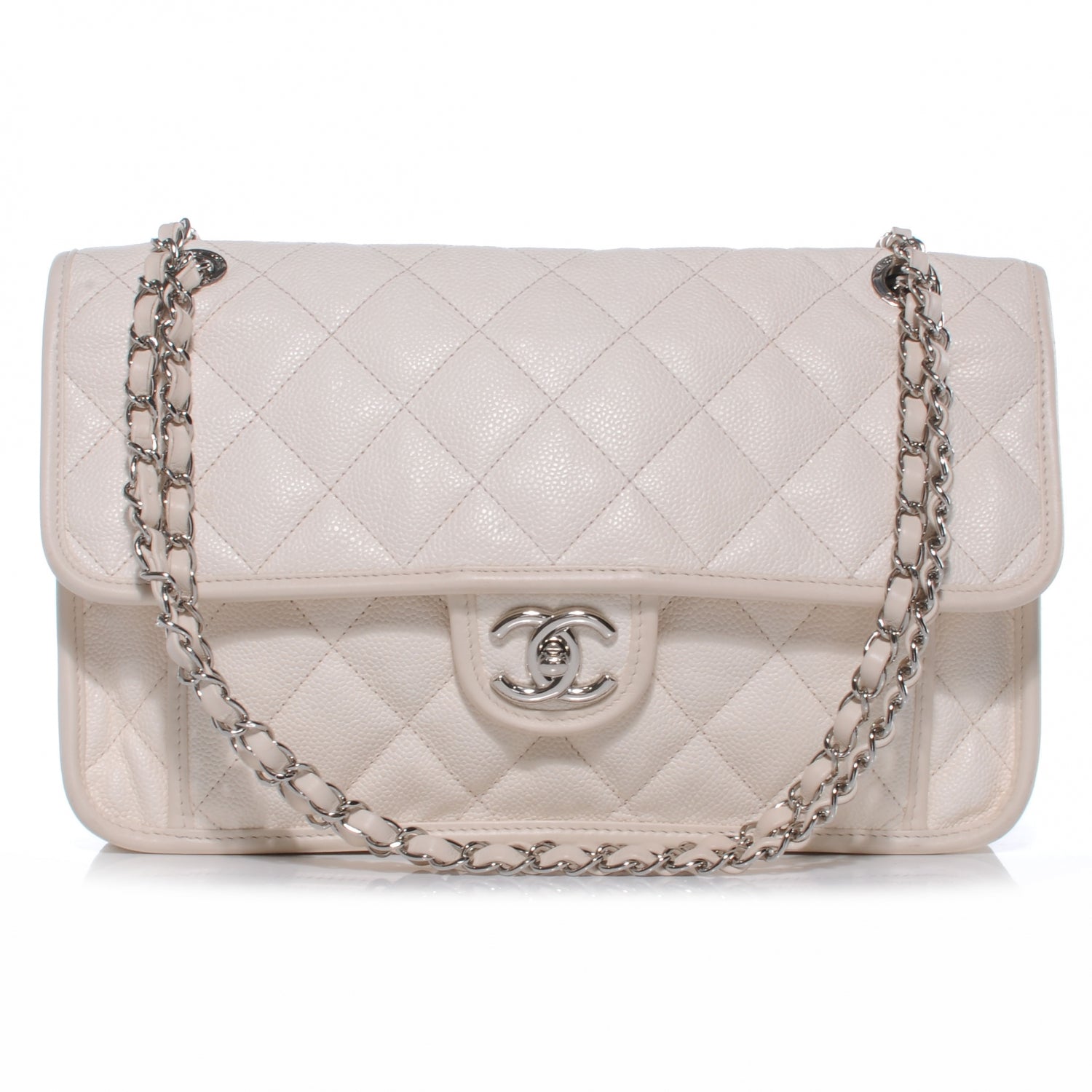 Chanel Caviar French Riviera Large Flap White 1 of 8