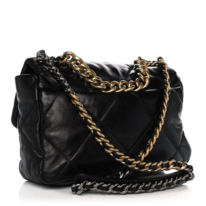 Chanel Goatskin Quilted Large Chanel 19 Flap Black 3 of 15